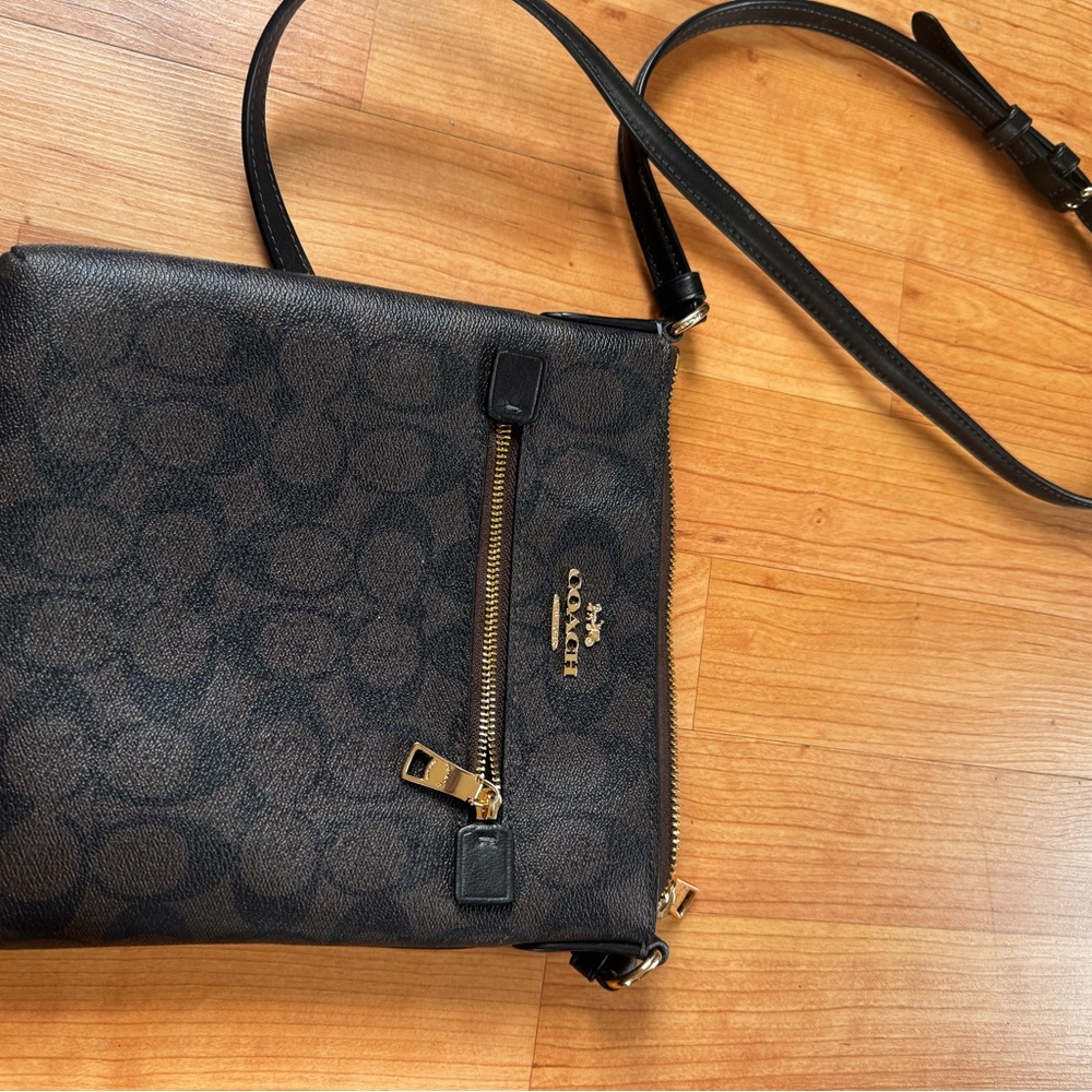 Coach Black Crossbody Bag with Signature Monogram